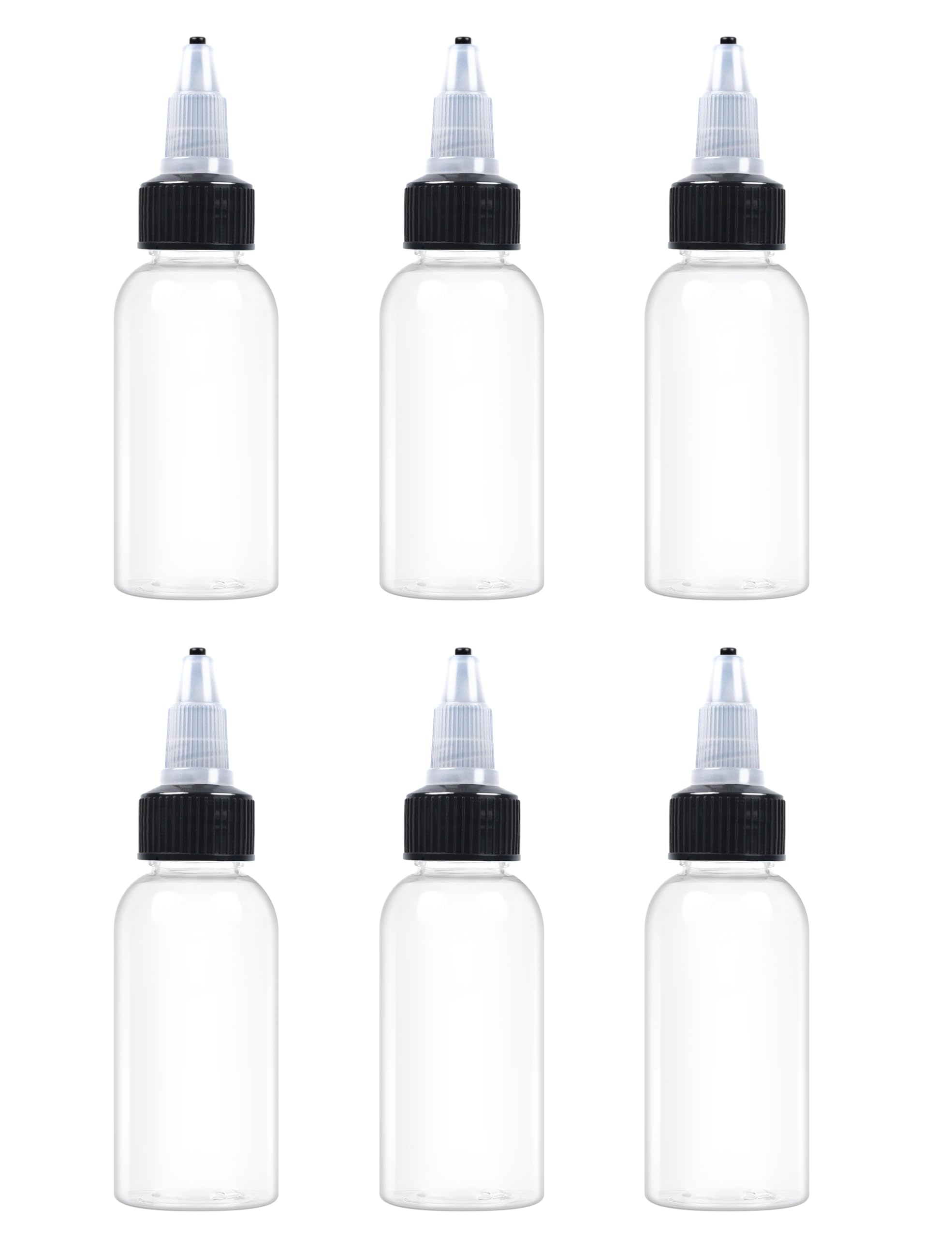 EOSAU botellas dosificadoras de 1oz con tapa giratoria para dosificar con precisión.