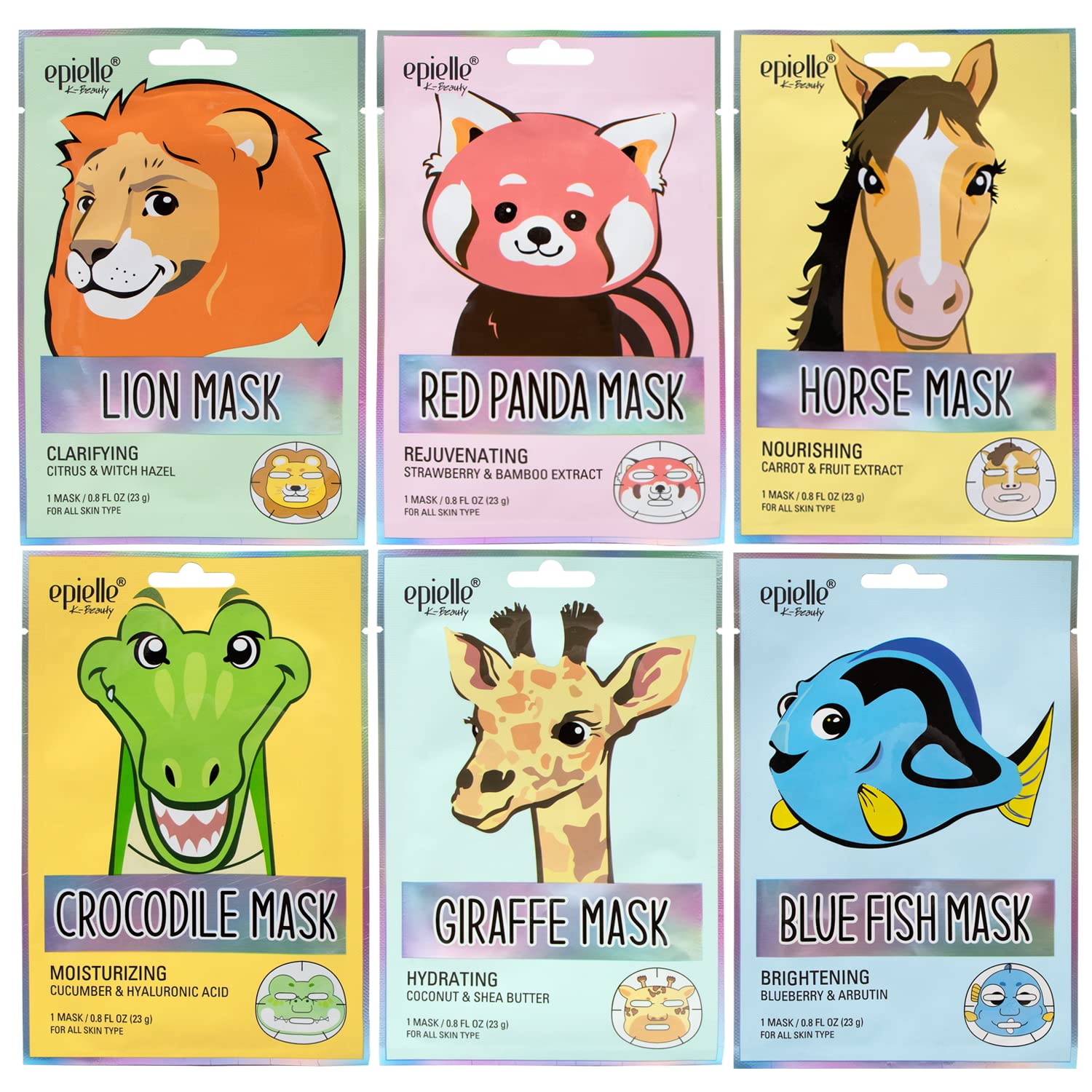 Epielle mascara de personajes selva para piel radiante y divertida.