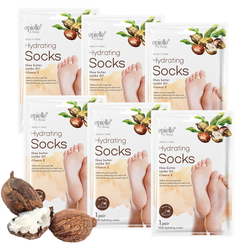 Epielle mascarilla para pies hidratante en empaque, ideal para spa en casa