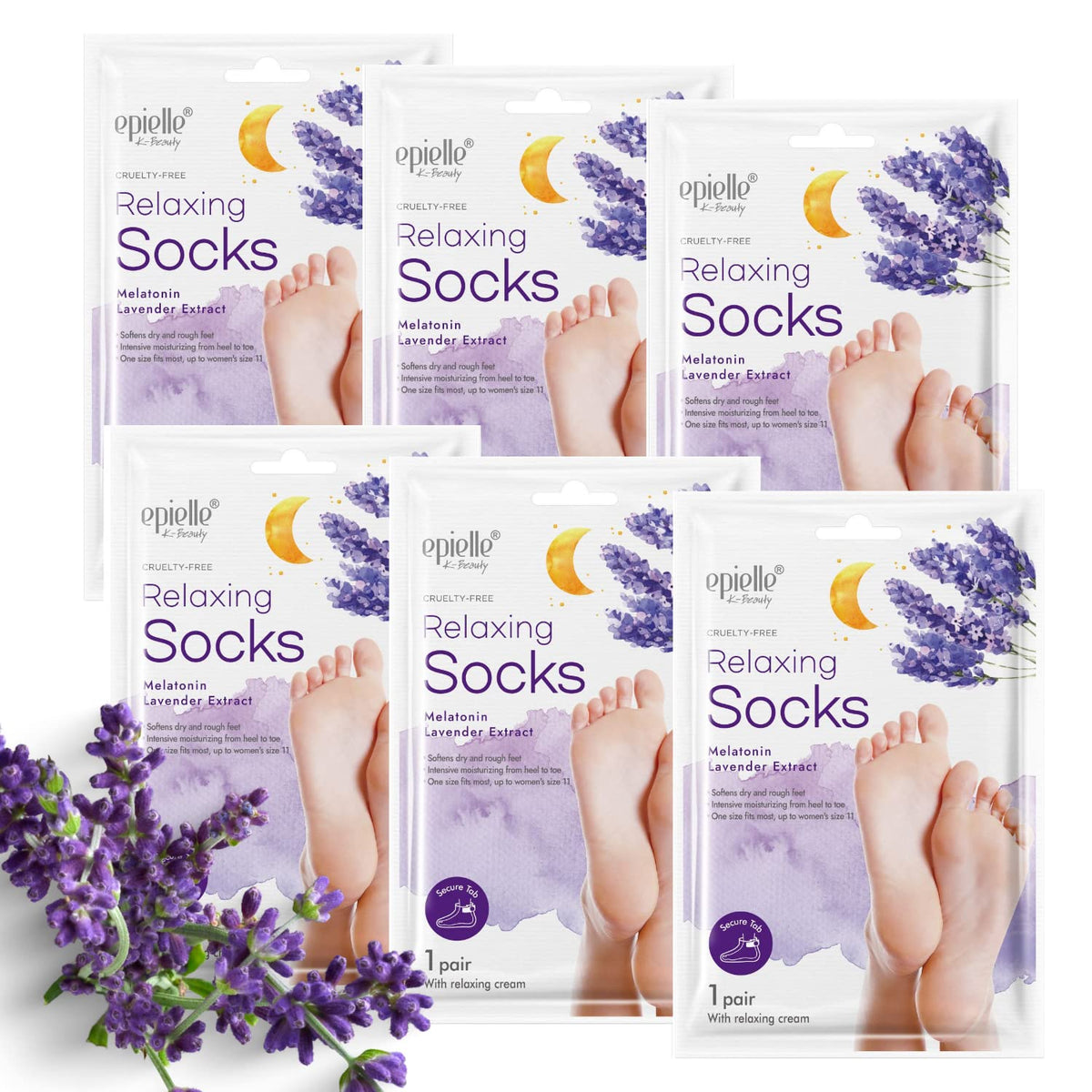 Epielle mascarilla para pies relajante, suaviza la piel en minutos