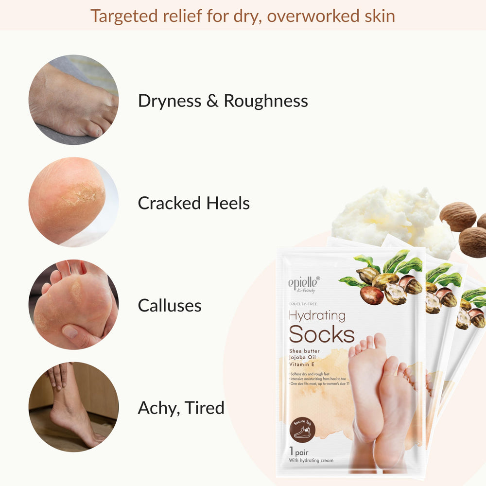Epielle mascarilla para pies con bambú y avena para nutrición suave