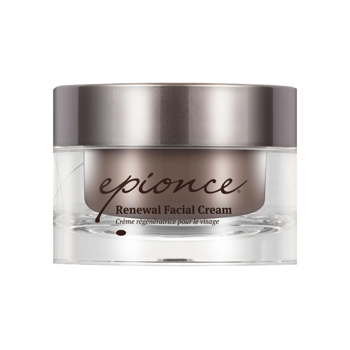 Crema de renovación facial Epionce, bote, hidratación profunda para piel seca y sensible.