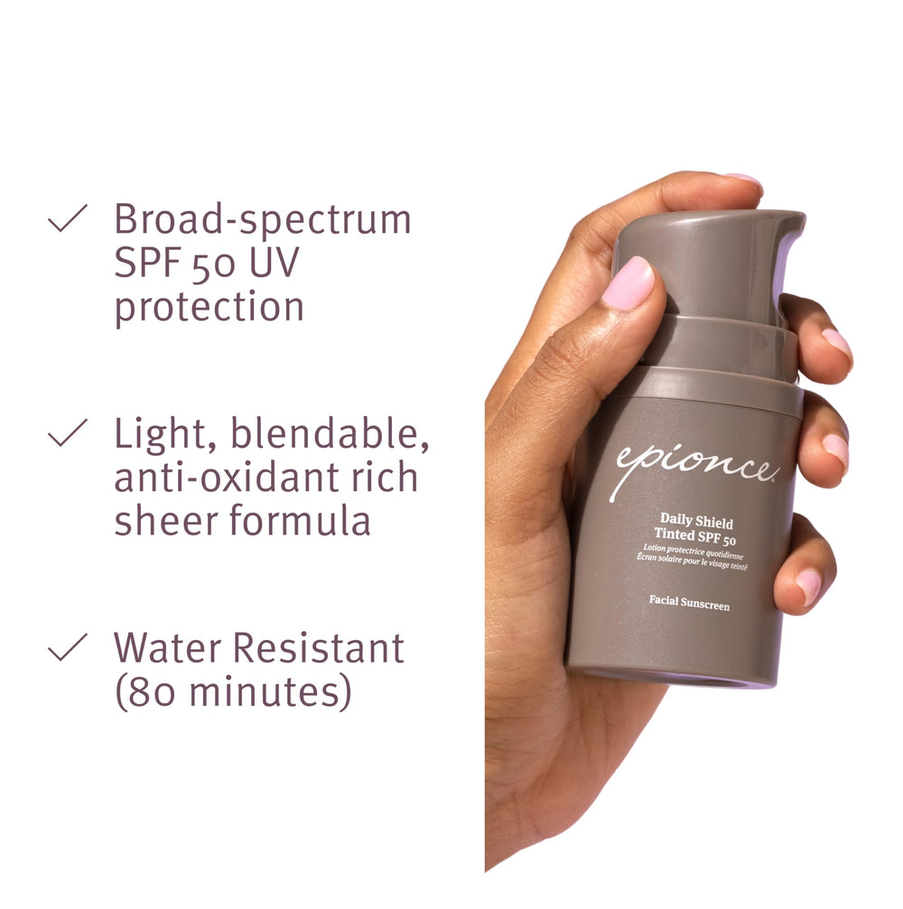 Epionce Daily Shield SPF50 – protection UV à large spectre parfaite pour le quotidien.