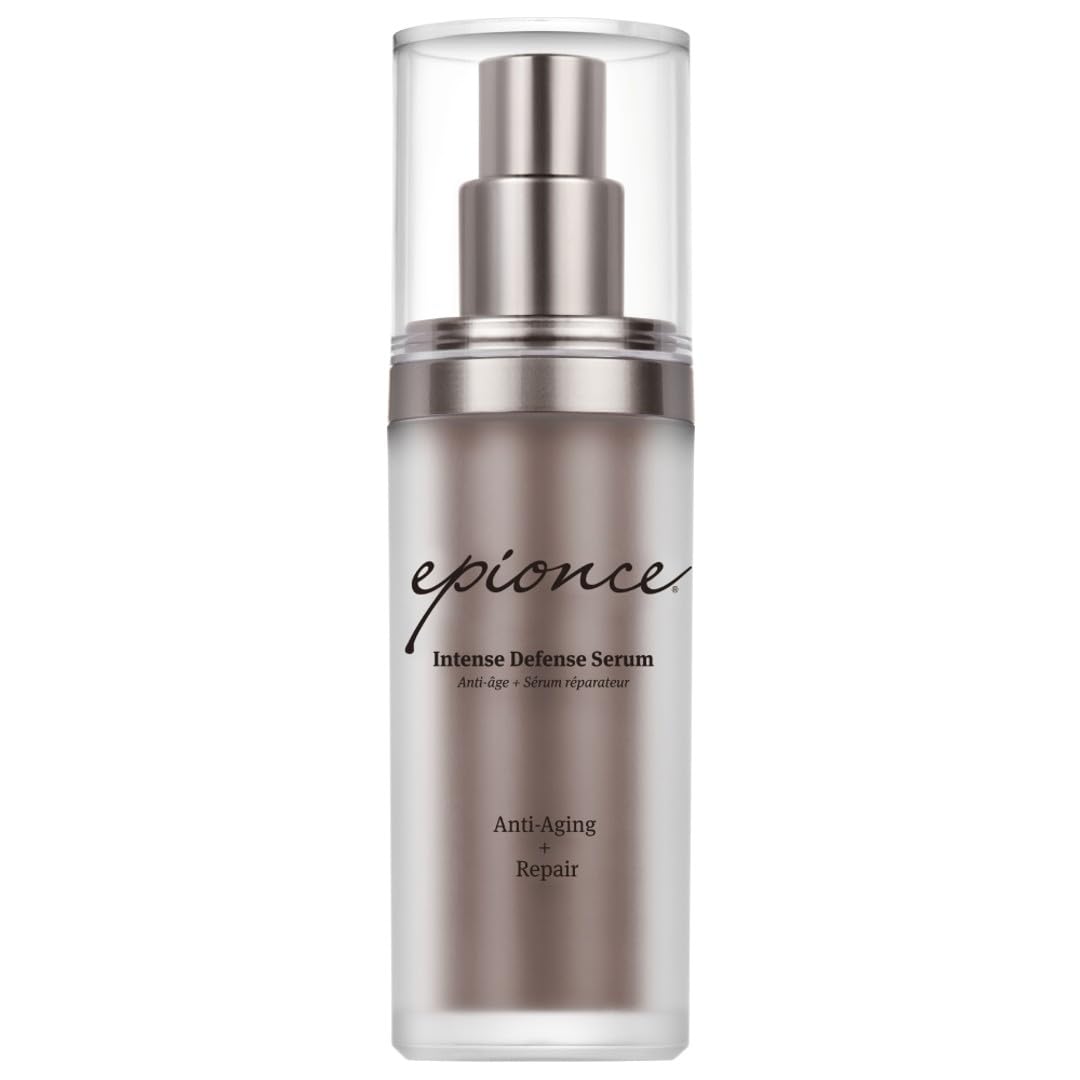 Epionce Intense Defense Serum en botella, lista para hidratar la piel diaria.