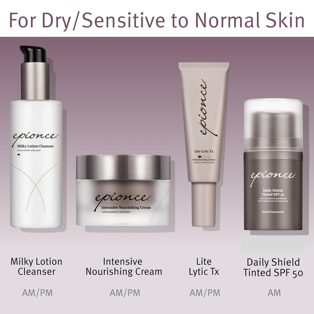 Crema Epionce para cara, cuello y décollete durante la rutina diaria