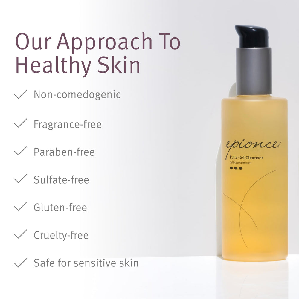 Control del brillo en piel grasa con Epionce Lytic Gel Cleanser