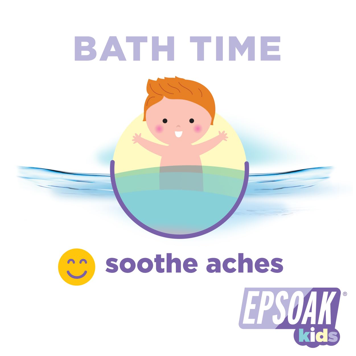 Epsoak Kids Lavanda: escena de baño infantil con fragancia suave