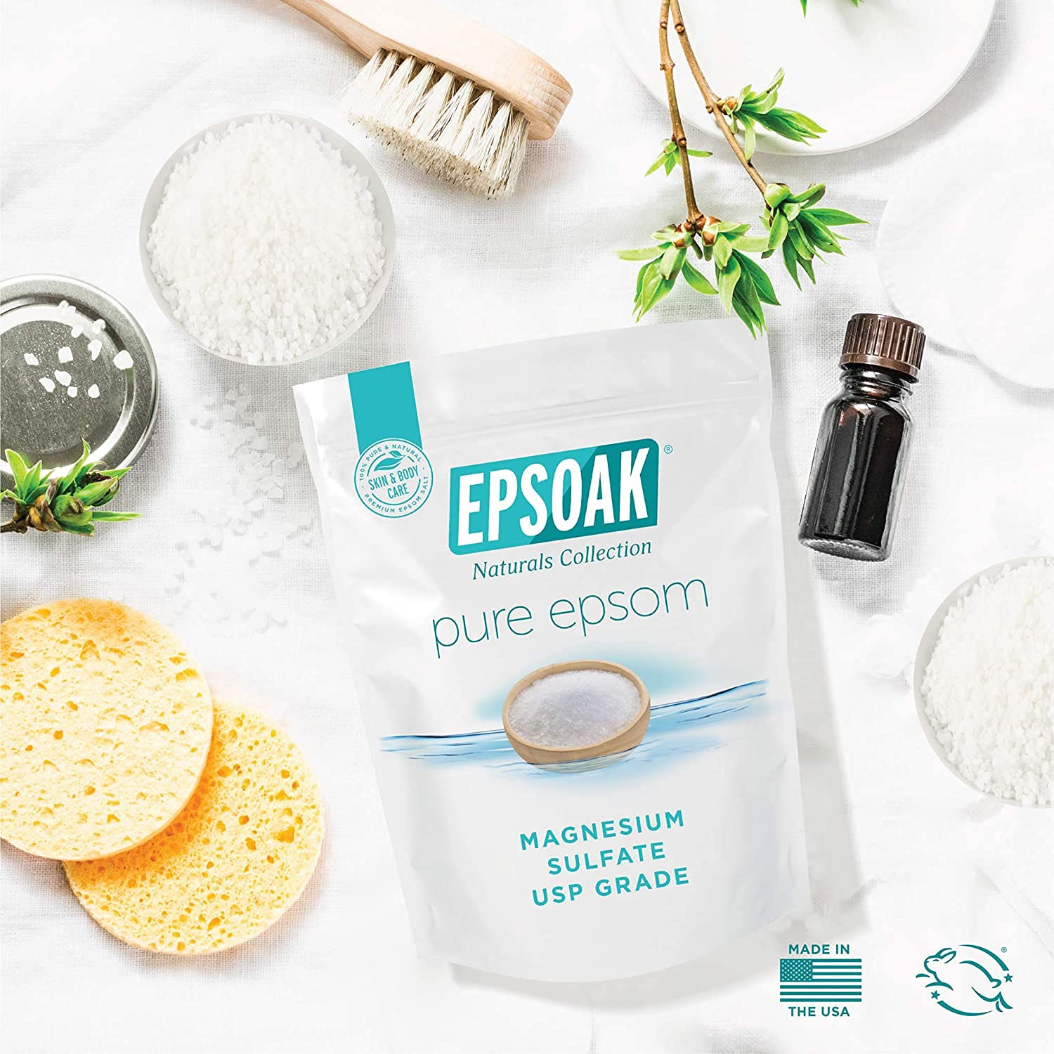 Epsoak Sal Epsom 10 libras cuidado del cabello para mayor cuerpo.