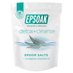 Epsoak Sal Epsom 2 libras: baño detox relajante y reconfortante para cuerpo y mente.