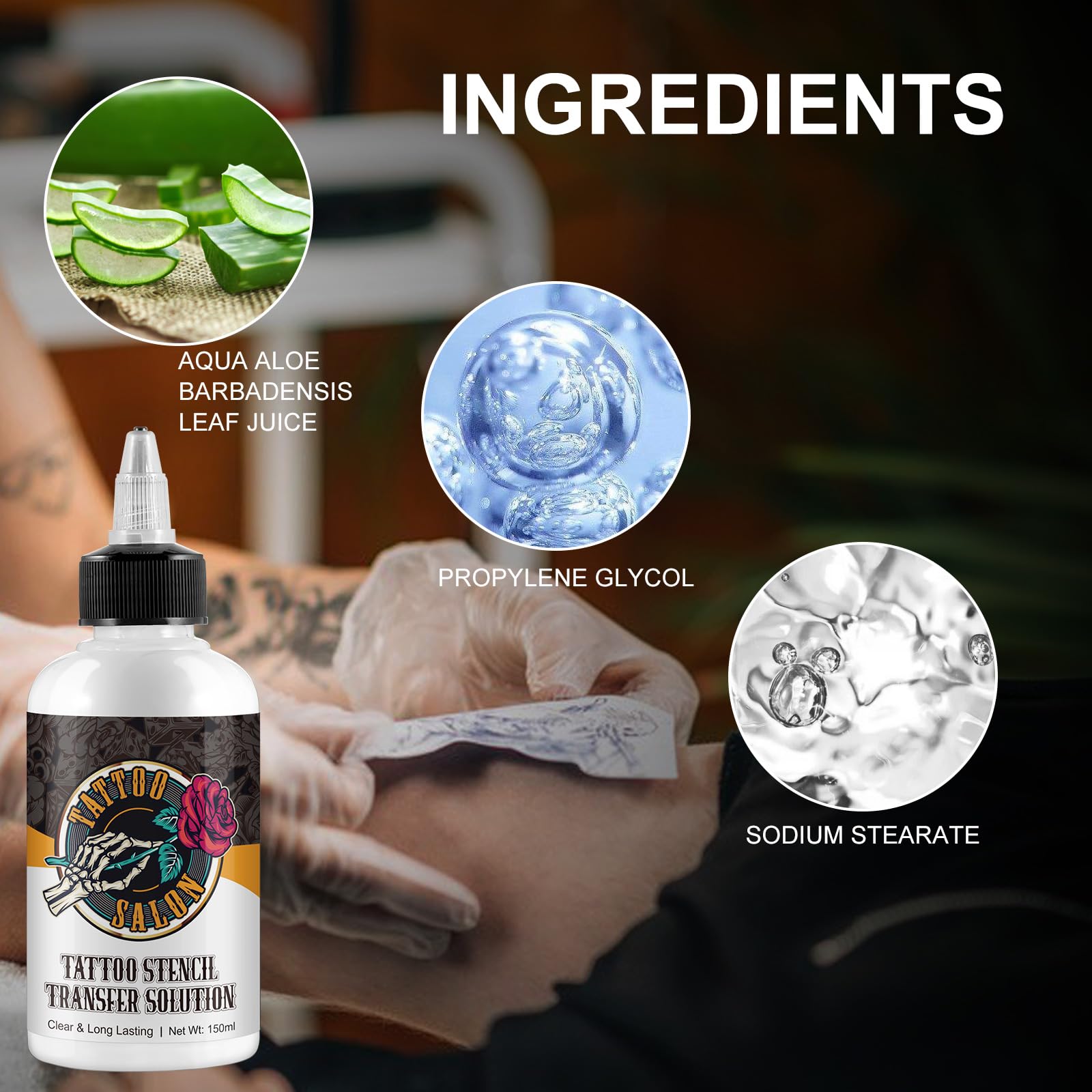 EQEIYICS gel de plantilla, resultado claro y seguro para tatuajes.
