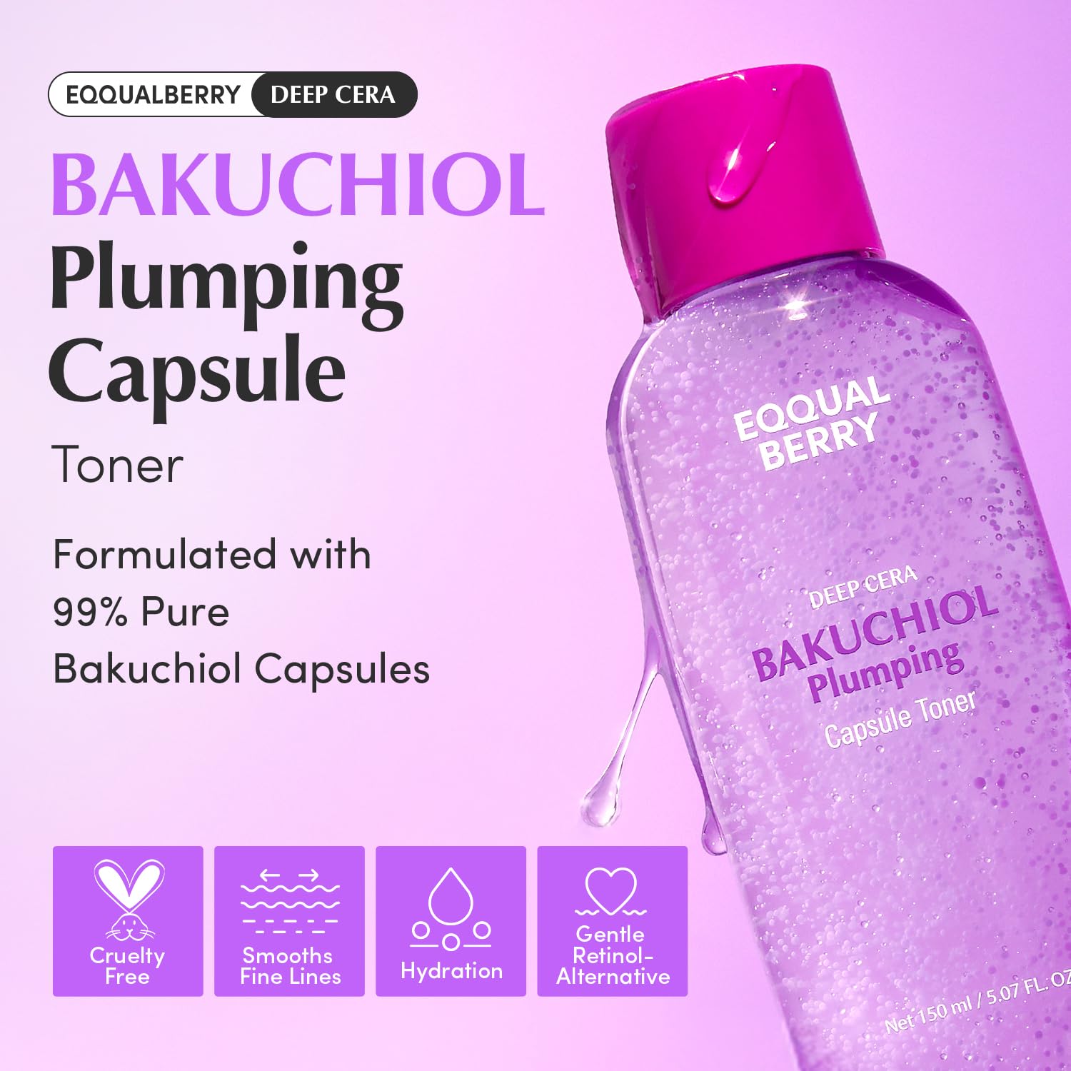 EQQUALBERRY cápsulas tónico aplicacion para piel suave y rellena
