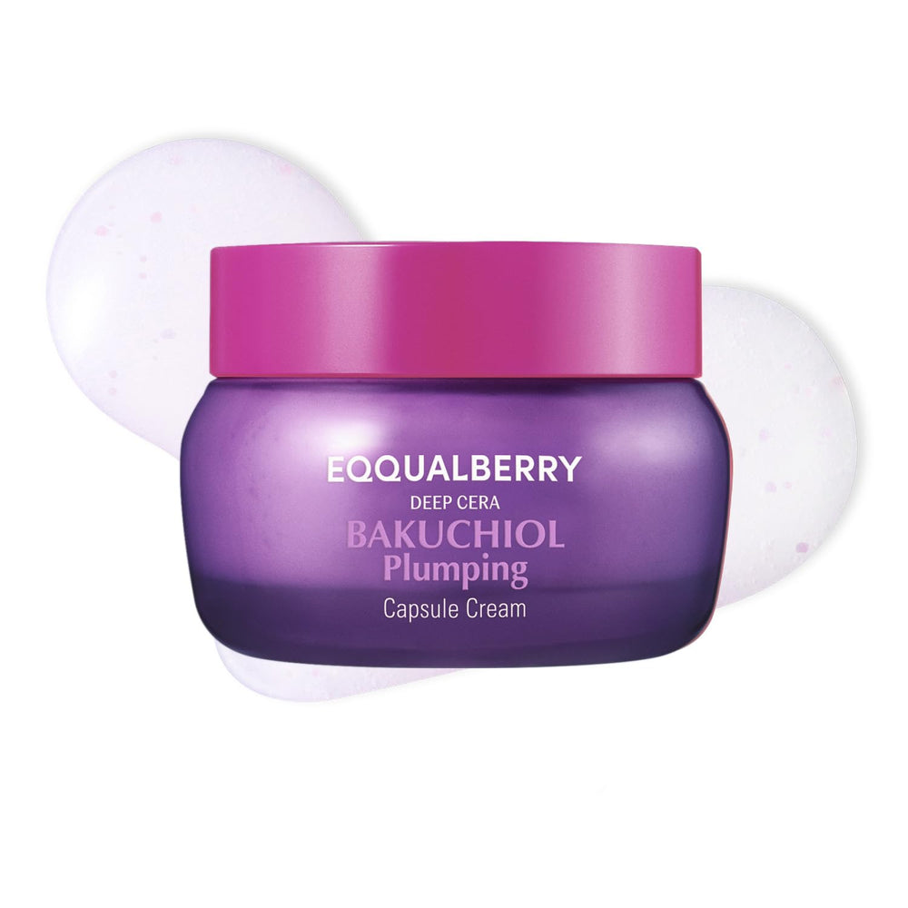 EQQUALBERRY crema bakuchiol plump con cápsulas dobles para firmeza y absorción óptima