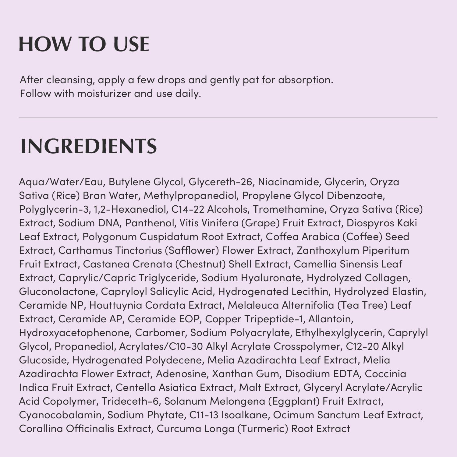 EQQUALBERRY, frasco para cuidado diario de la piel.