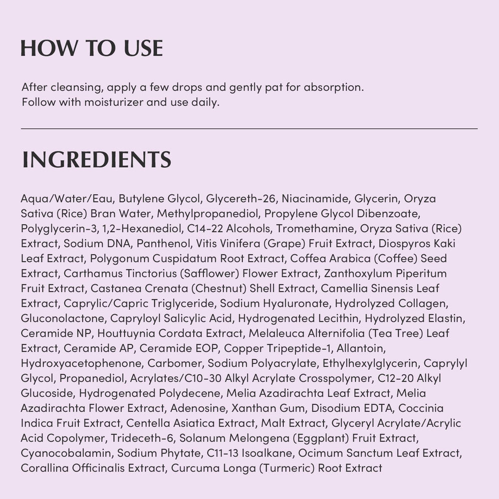 EQQUALBERRY, frasco para cuidado diario de la piel.