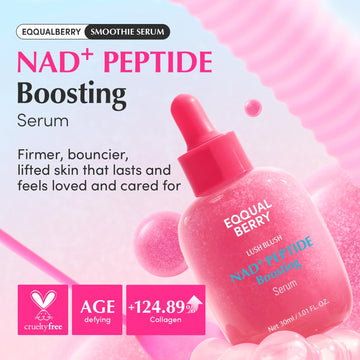 EQQUALBERRY NAD+ Sérum – goutte glissante sur peau, raffermit et lisse.