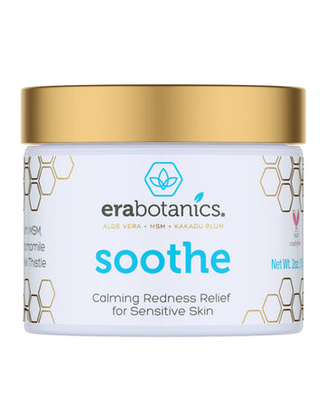 Era Organics crema-alivio-enrojecimiento botella: alivio suave para piel irritada.