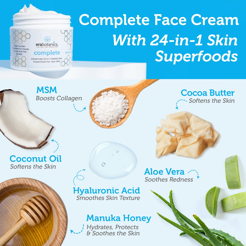 Era Organics crema facial para piel sensible, fórmula suave