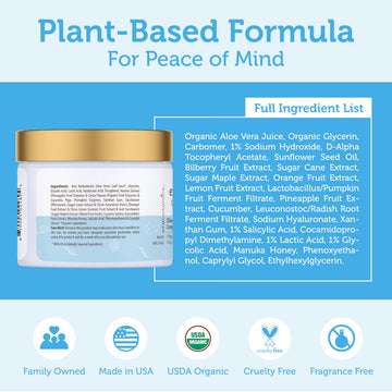 Era Organics Glycolic Acid Peel, textura gel se enjuaga fácilmente.