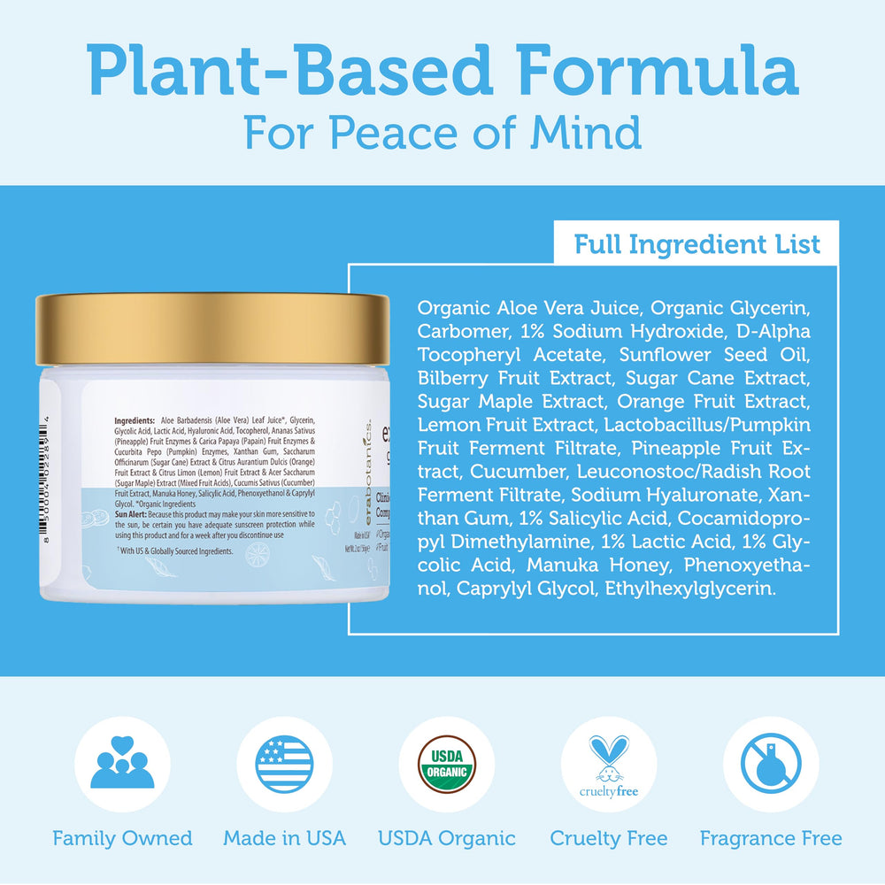 Era Organics Glycolic Acid Peel, textura gel se enjuaga fácilmente.