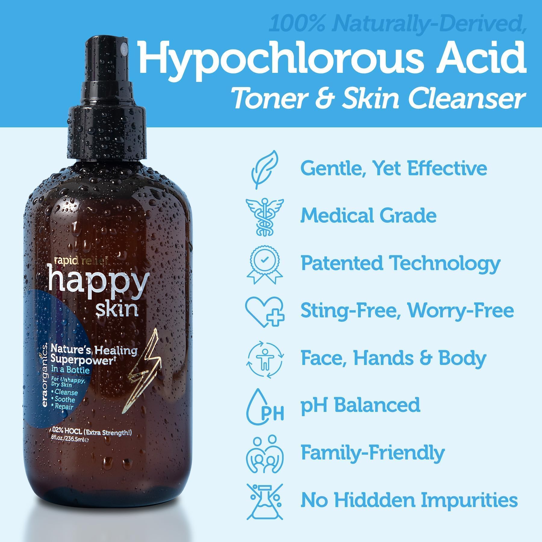 Era Organics Happy Skin Toner: spray facial suave para hidratar la piel.