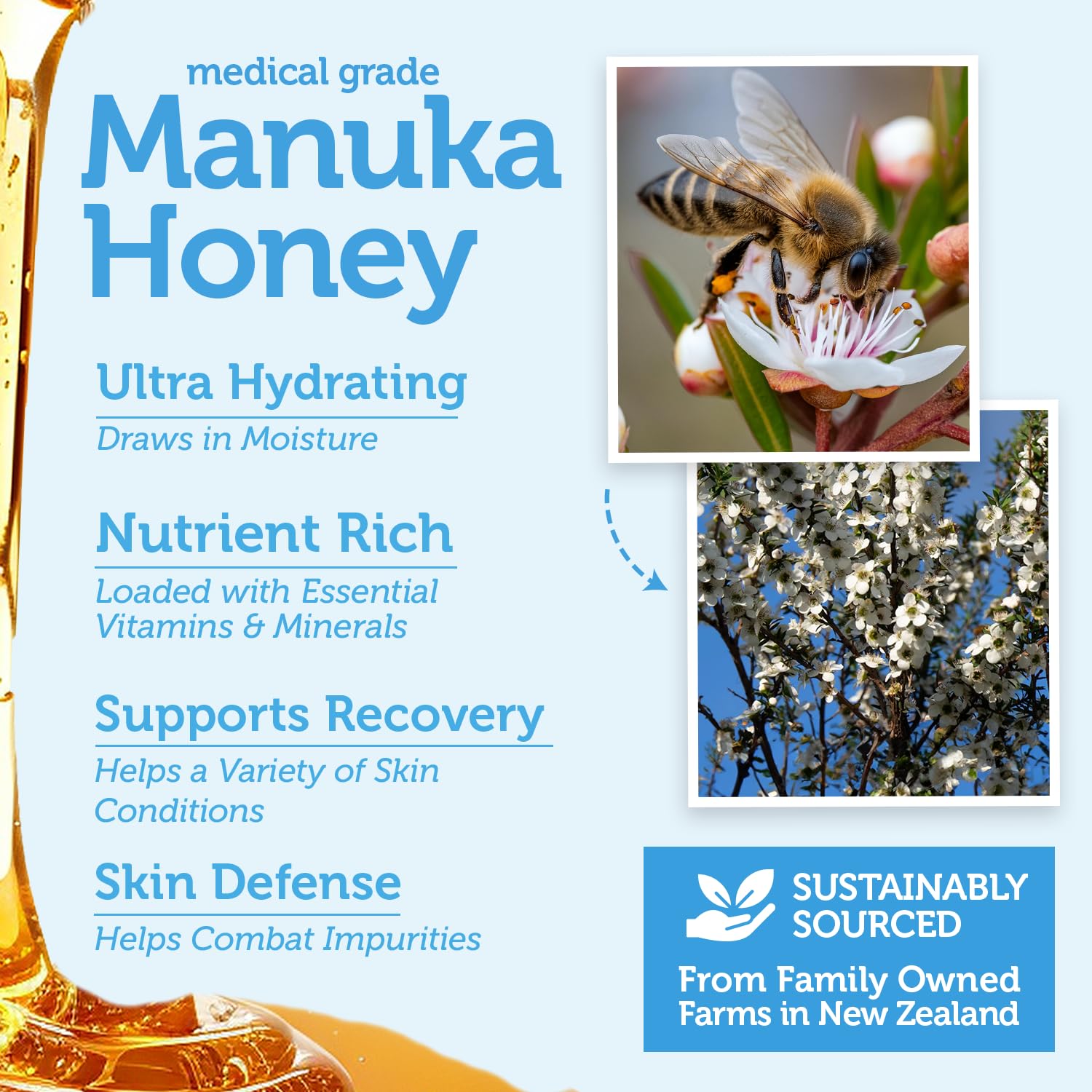 Era Organics Manuka Exfoliante, envase práctico para uso diario y promesa de calidad segura.