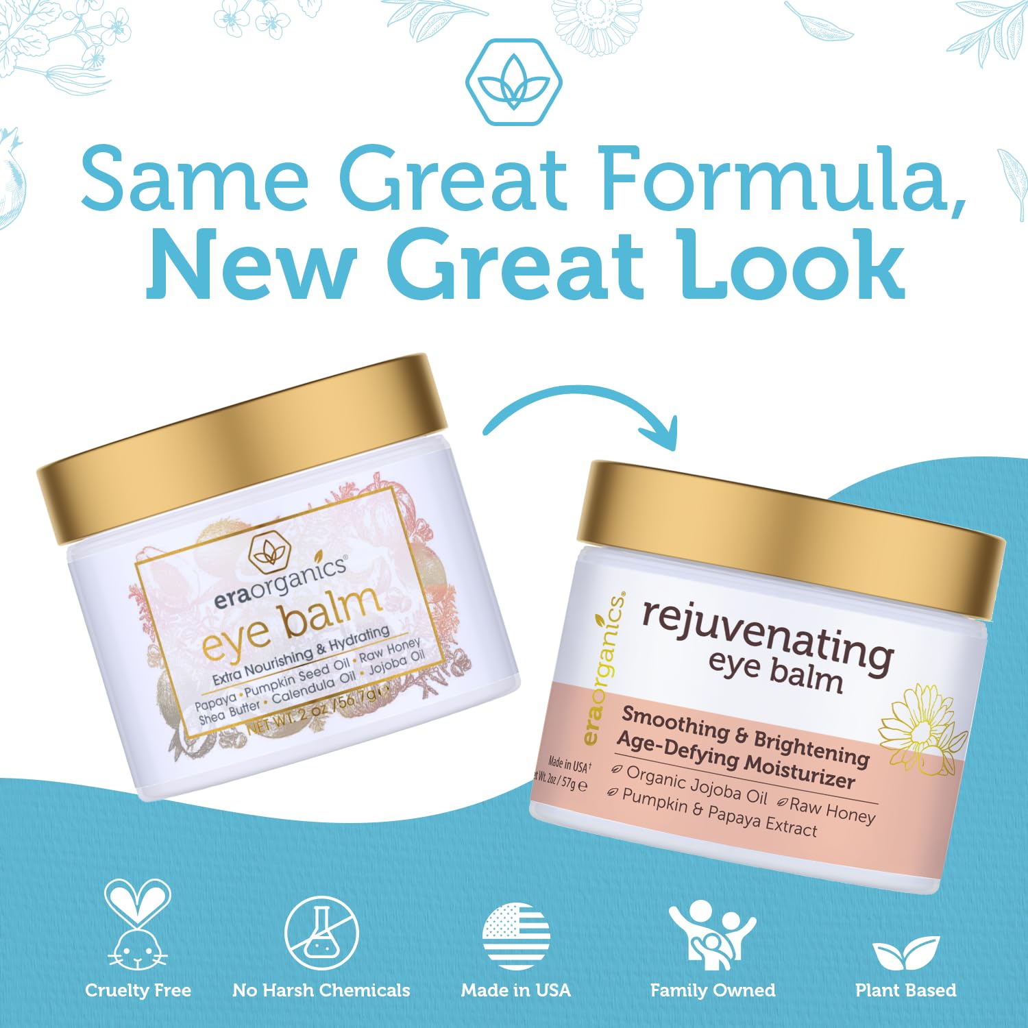 Era Organics aplicación suave para ojos brinda sensación de frescura al instante.