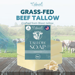 Erbaid barra sebo de vaca para limpieza facial suave