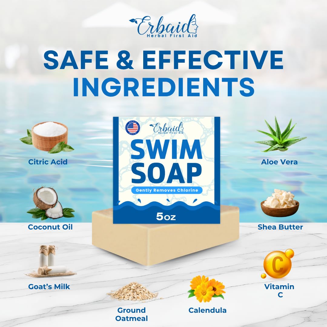 Erbaid Champú Nadadores ingredientes naturales, libres de químicos agresivos
