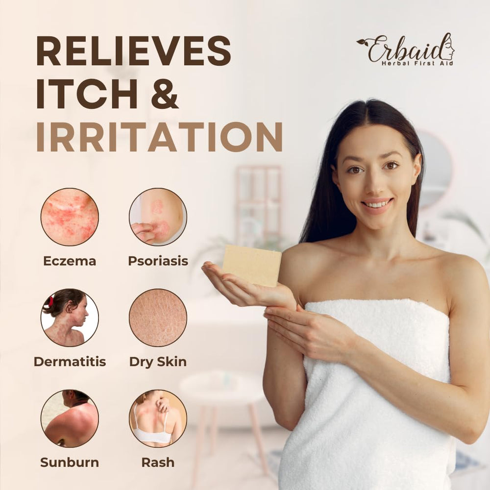 Jabón Erbaid avena y miel espuma cremosa para piel sensible