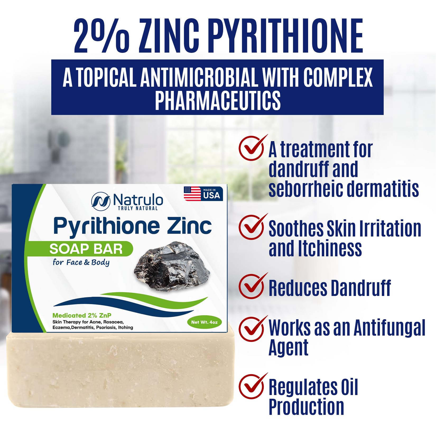 Cuidado corporal Erbaid zinc 2% para piel calmada y limpia.