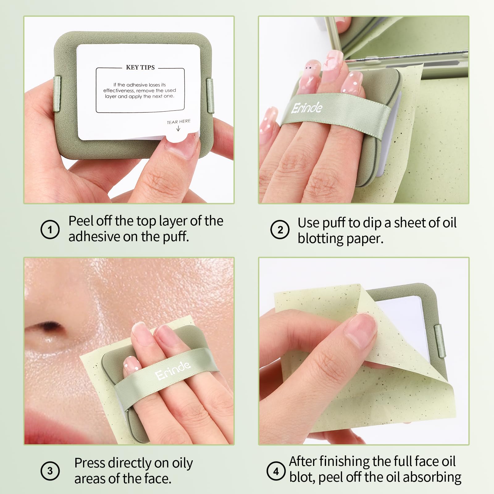 Uso rápido para piel grasa sin quitar maquillaje.