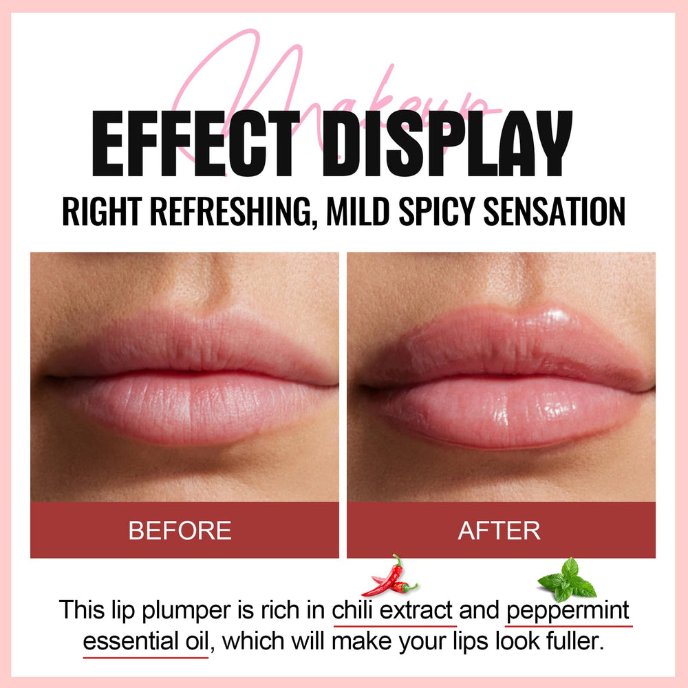 Erinde Lip Plumper Gloss con aplicador suave para uso diario cómodo.