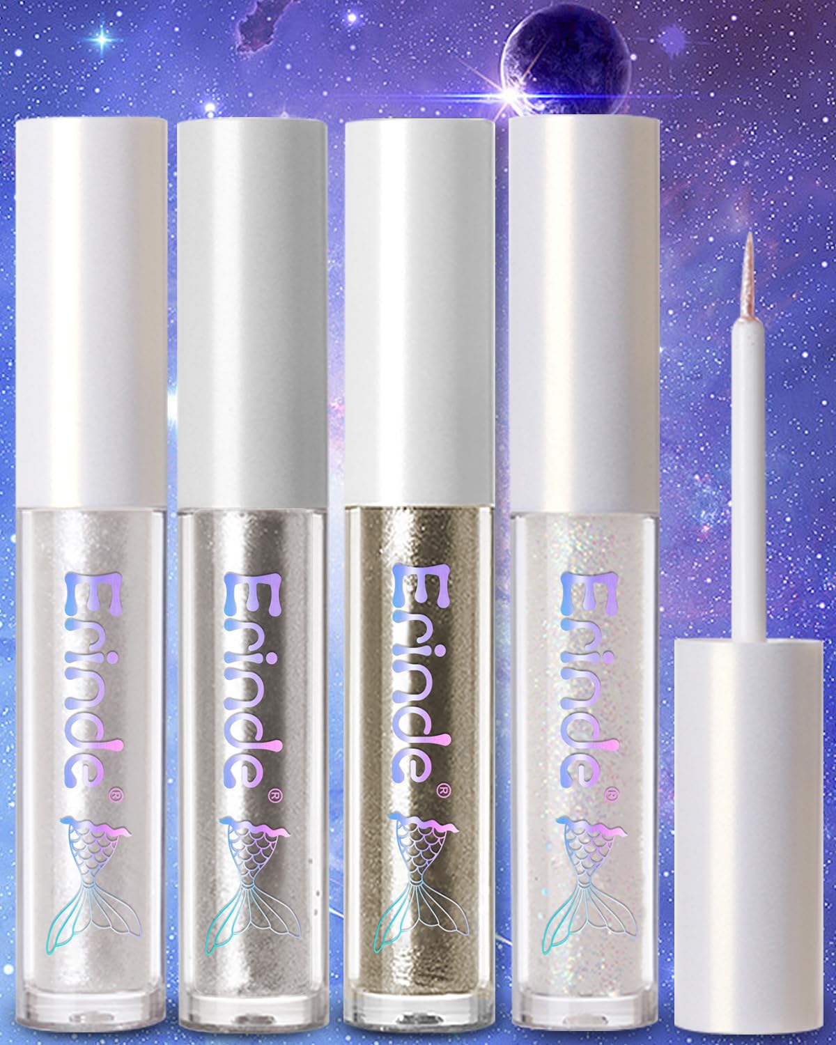 Brillo intenso Erinde, perfecto para looks nocturnos.