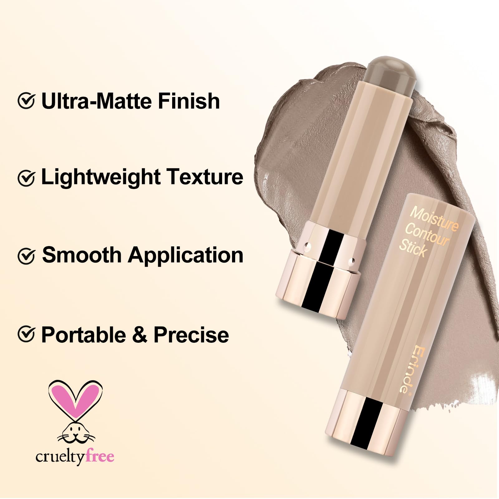 Aplicador twist-up compacto Erinde para retoques rápidos en bolso.
