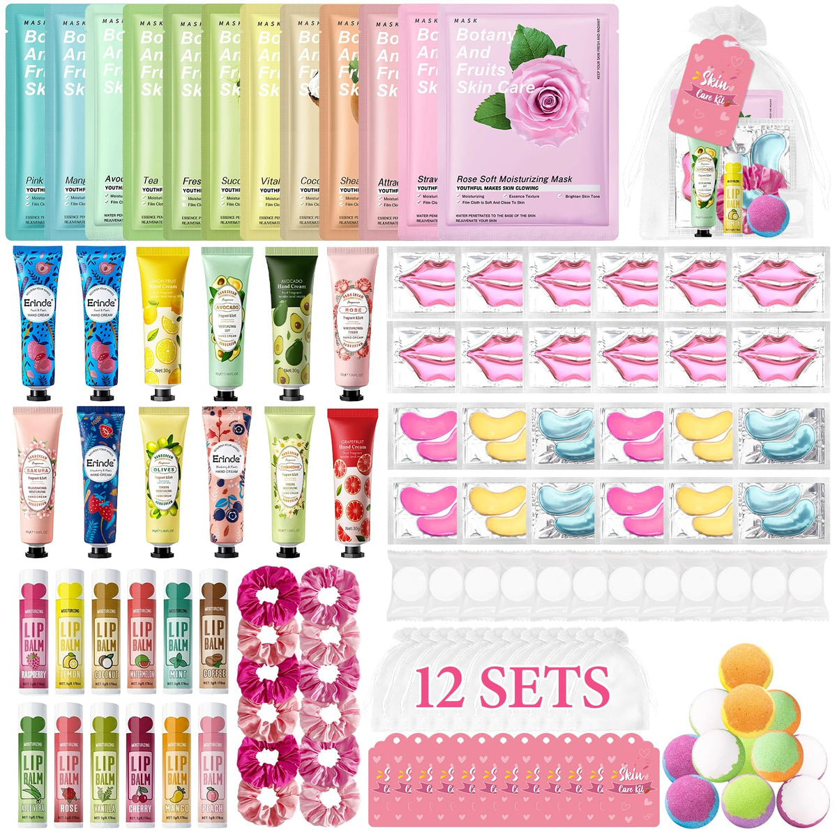 Erinde kit completo para fiesta spa para niñas, ideal para reuniones en casa.