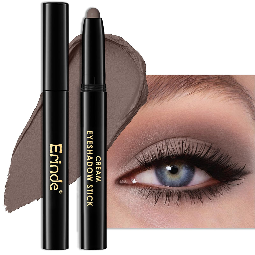 Erinde lápiz sombra crema con acabado mate y brillo, ideal para resultados rápidos.
