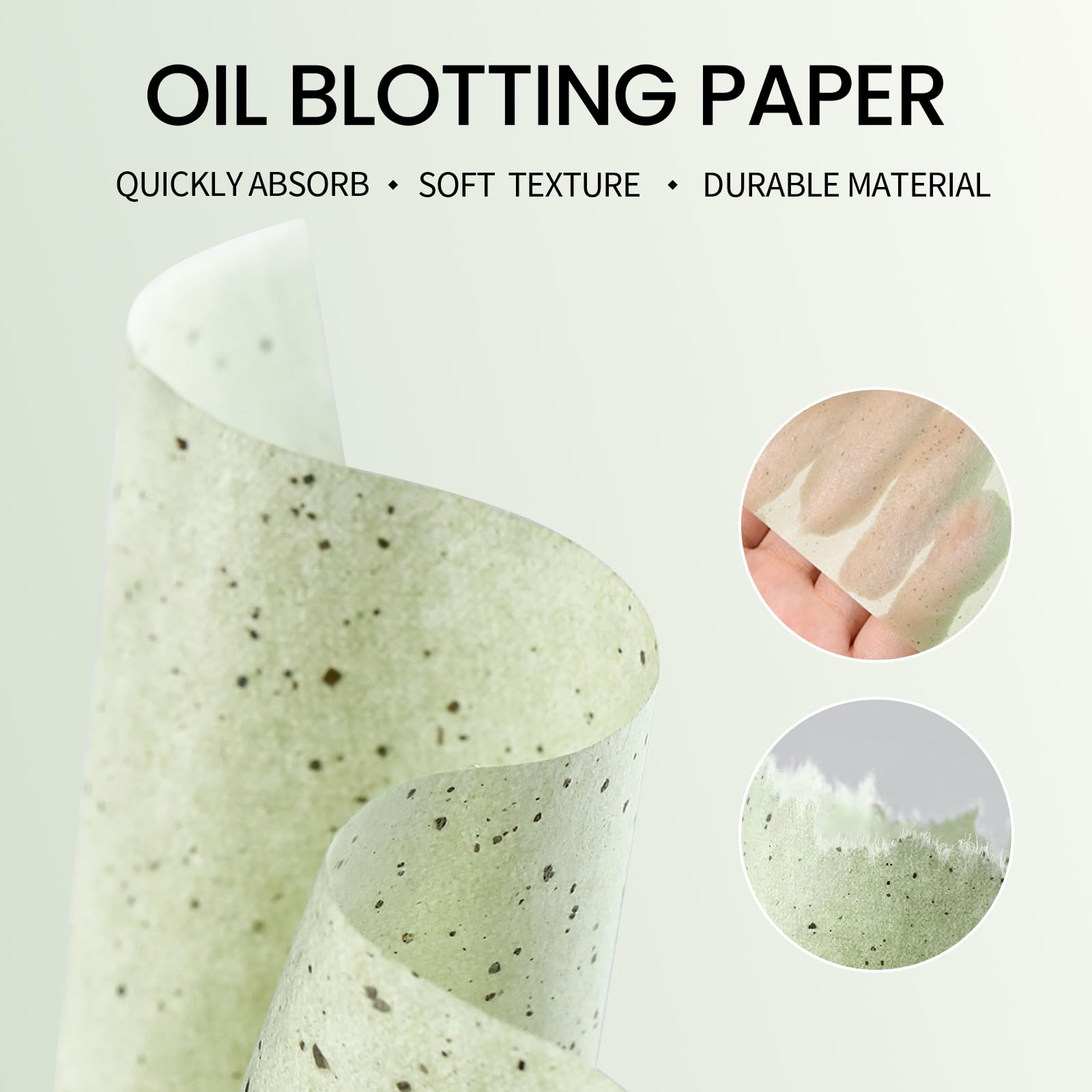 Papel absorbente compacto con espejo para bolso.