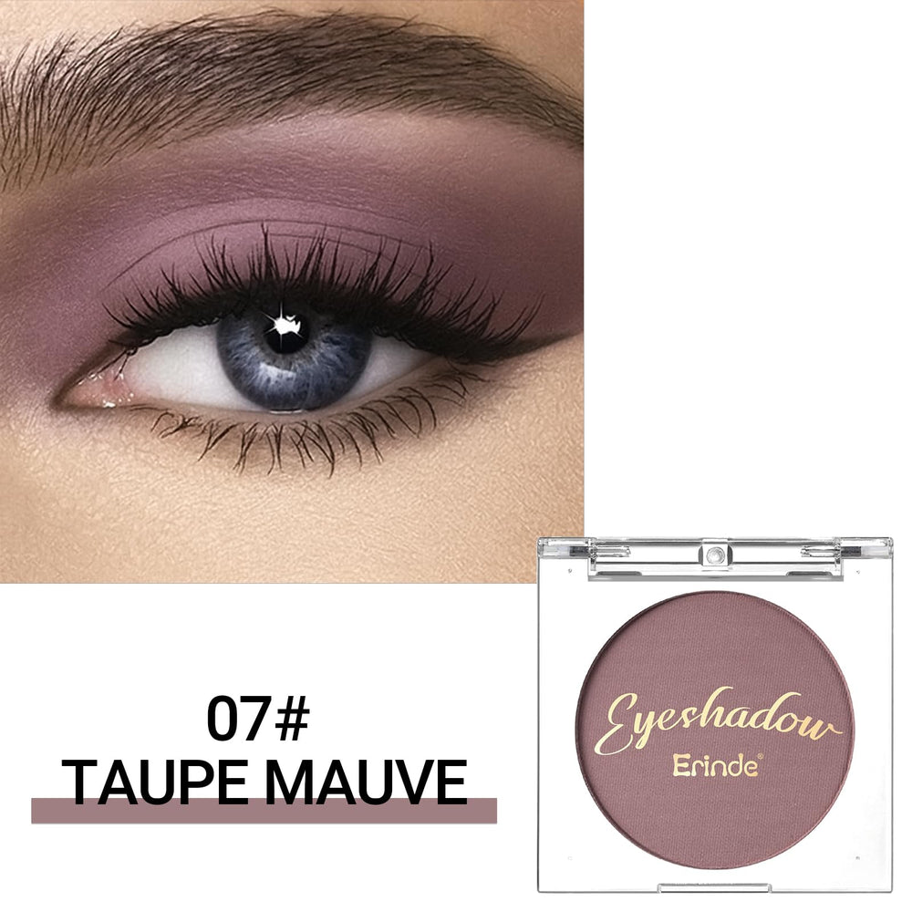 Erinde sombra mauve taupe mate para ojos, textura aterciopelada difuminable.