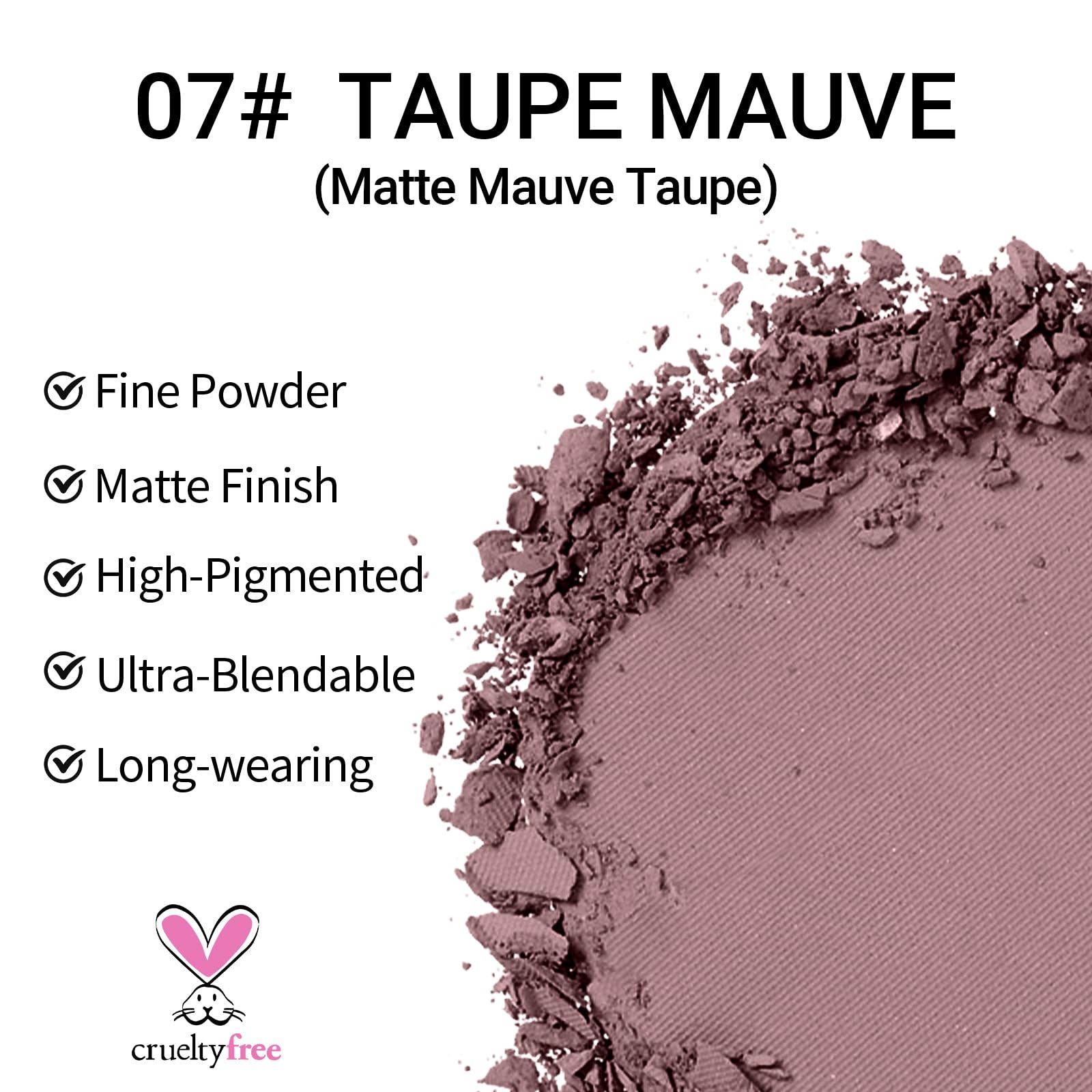 Erinde sombra mauve taupe mate resistente al agua, uso prolongado.