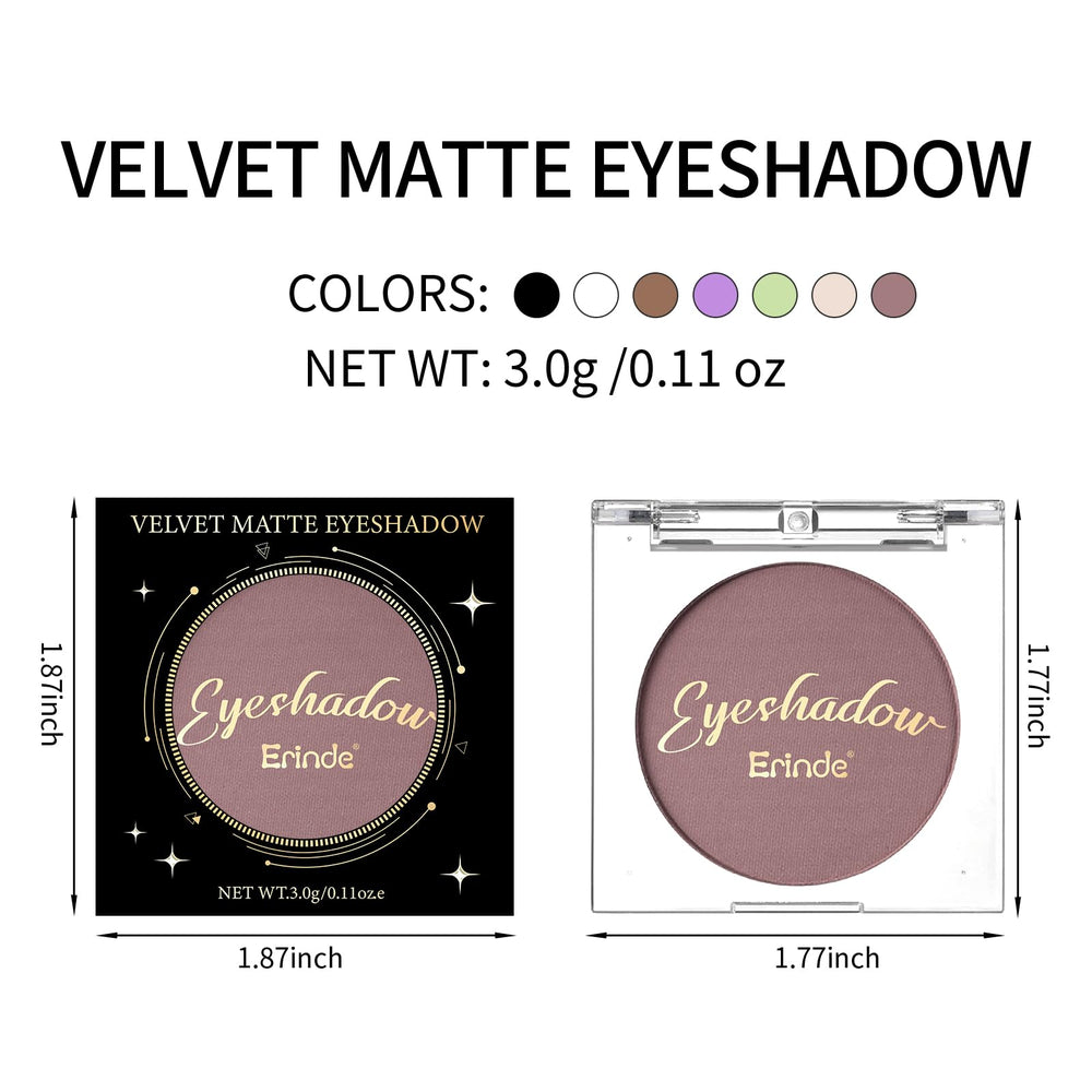 Erinde sombra mauve taupe mate vegana para uso diario en piel sensible.
