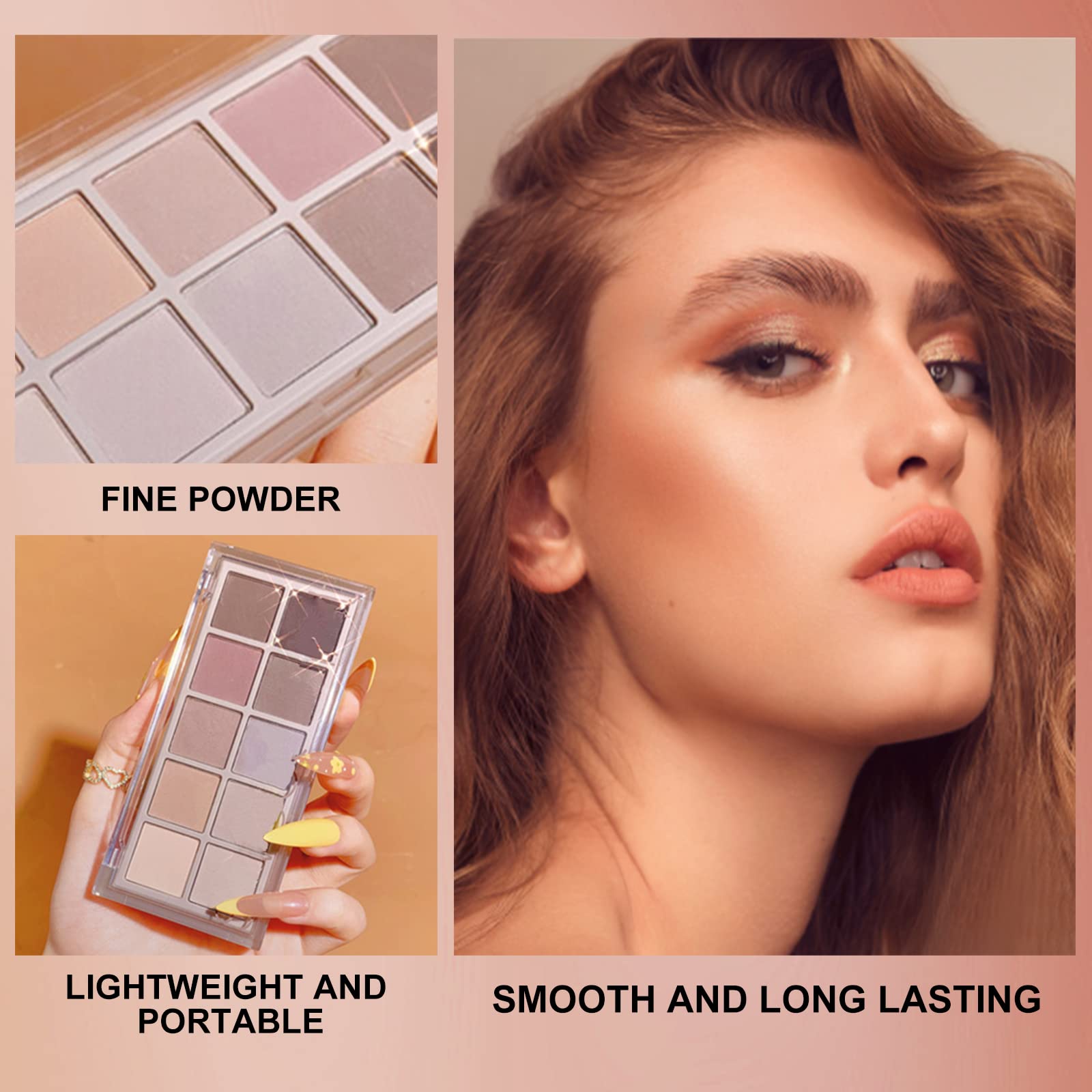 Erinde sombras neutras para sombrear ojos y cejas.