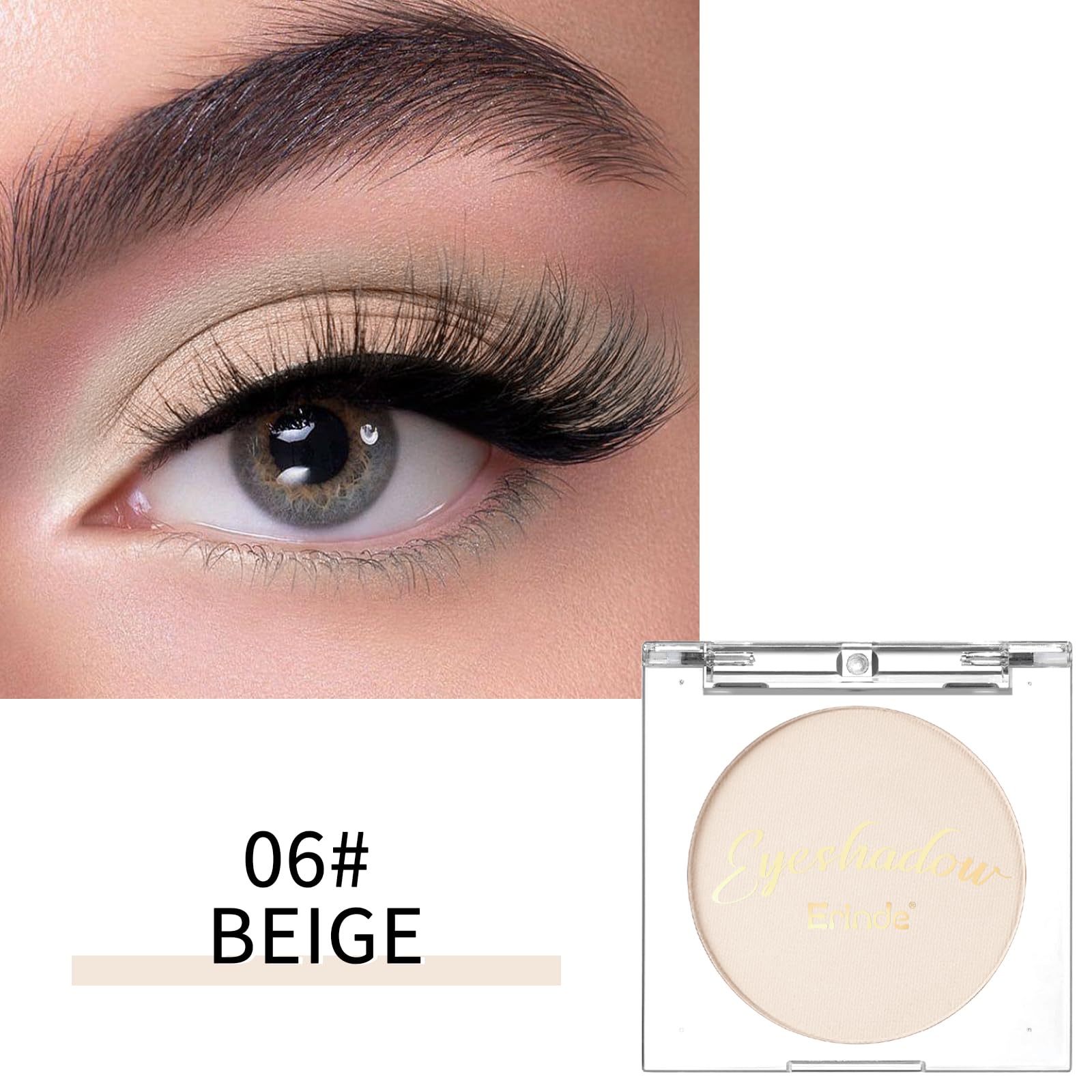 Erinde sombras velvet mate, acabado aterciopelado para ojos luminosos y duraderos.