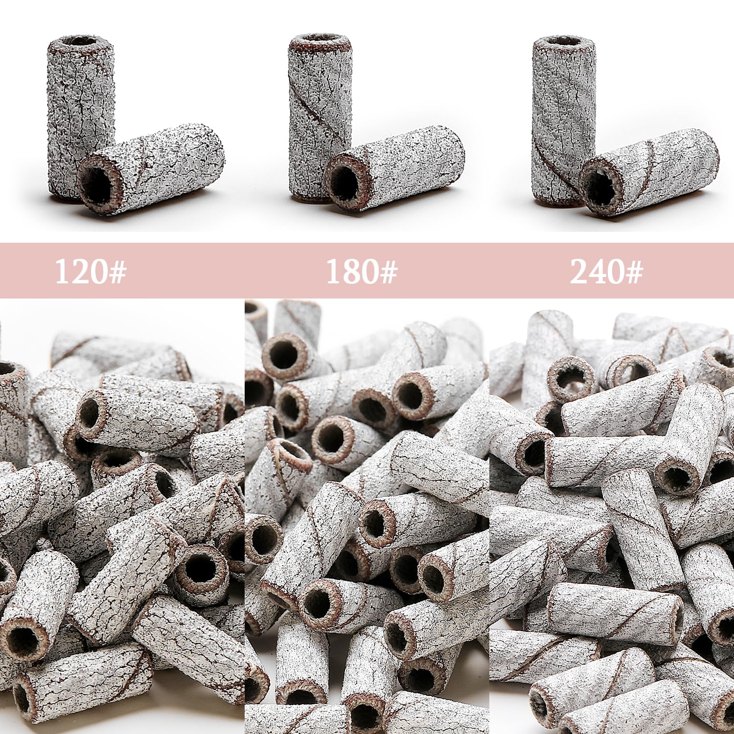Bandas ERUIKA 180 grano suave para uñas naturales.