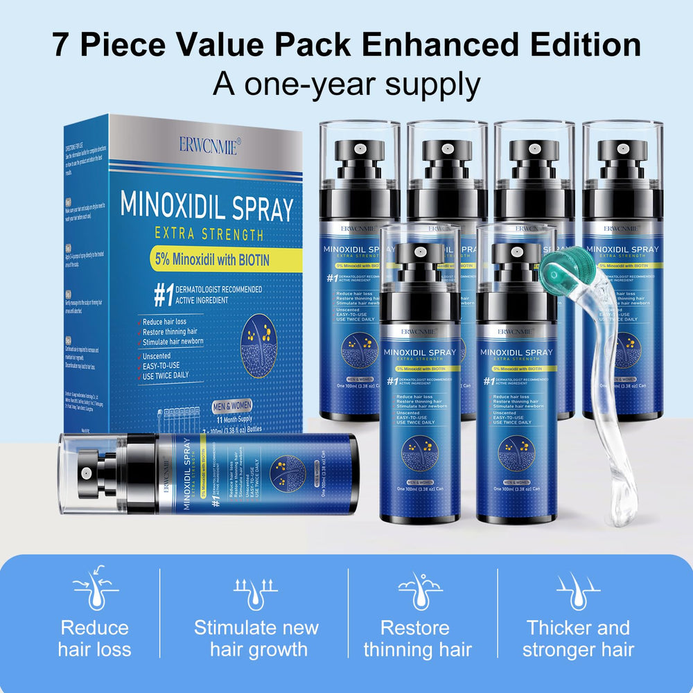 ERWCNMIE Minoxidil Spray rodillo dérmico 0,25 mm