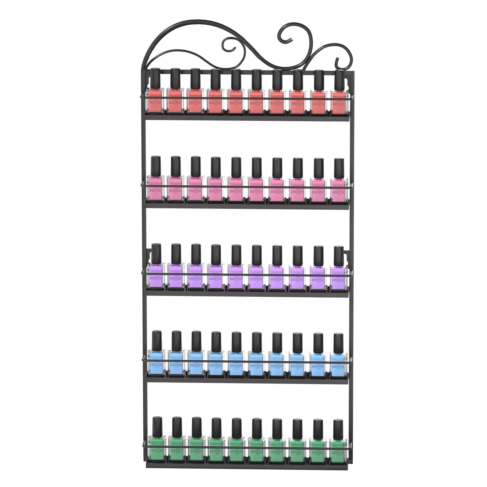 ERYTLLY estante de esmaltes para pared, organizador compacto para acceso rápido