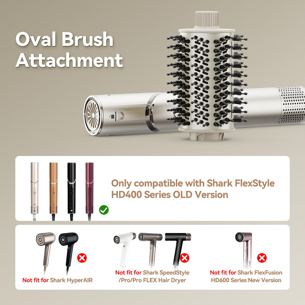 Esctabalt, attache brosse ovale pour Shark HD400, accélère le séchage et le modelage.