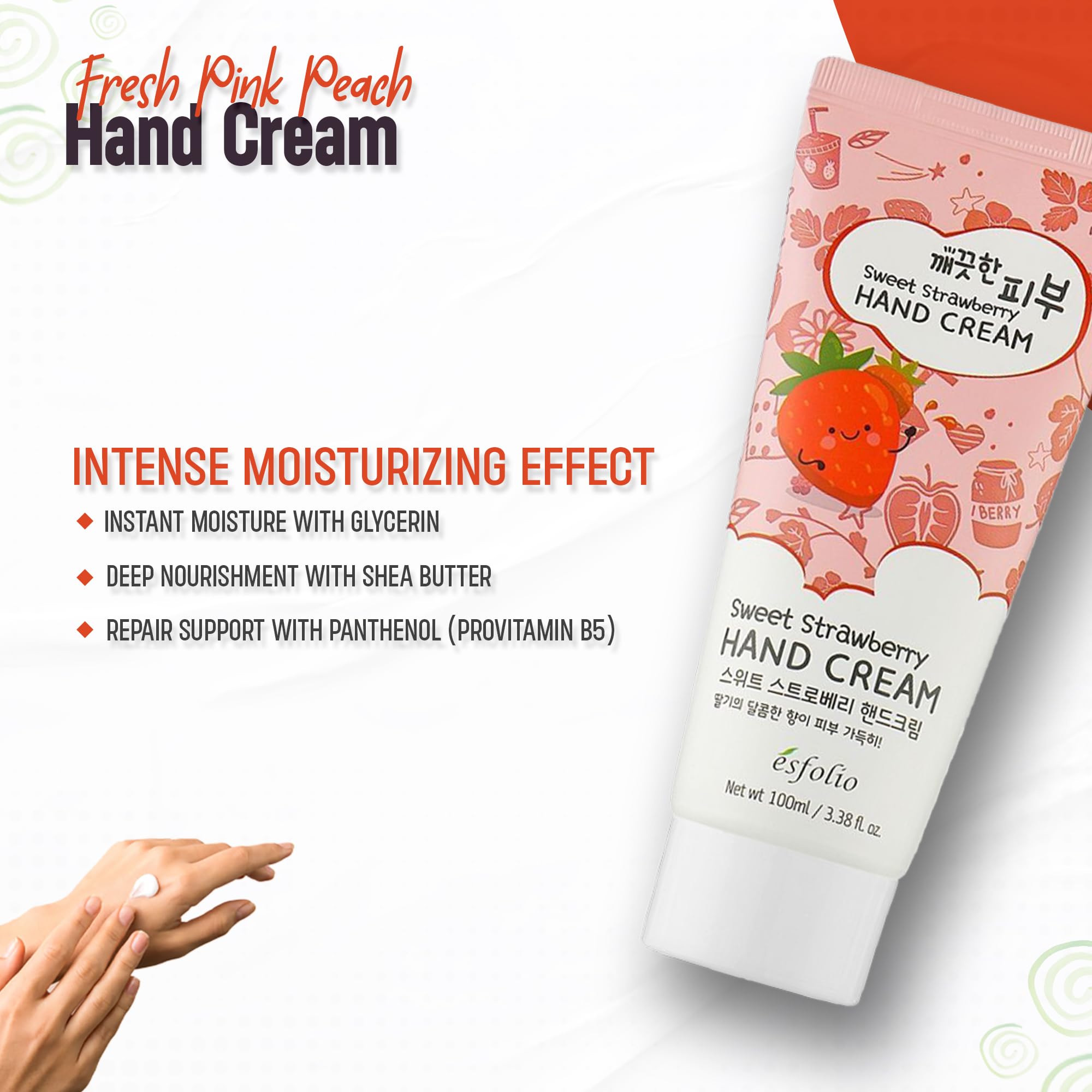 Esfolio crema de manos tubo 100 ml, ideal para bolso