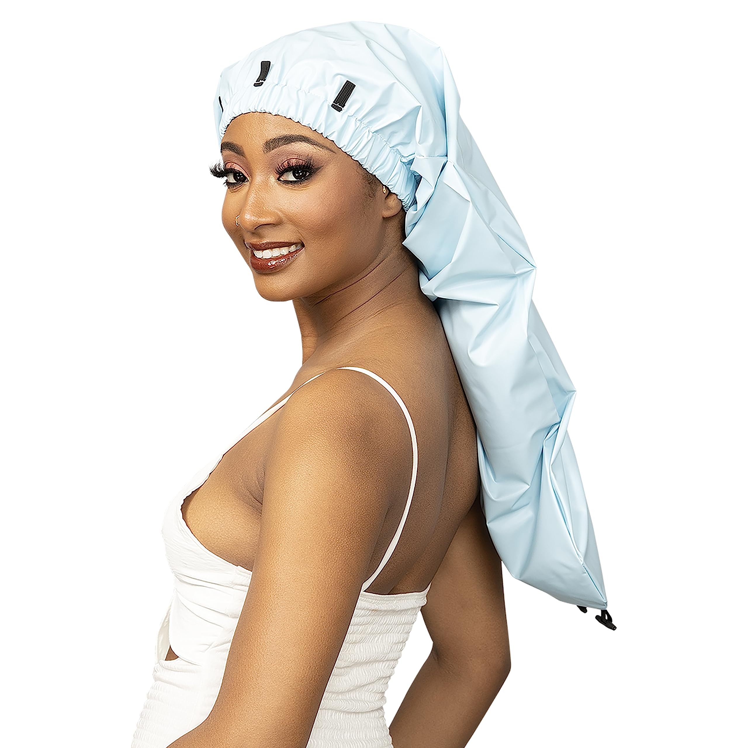 Gorro de ducha Esha Girl para pelo largo, protege mechones durante la ducha