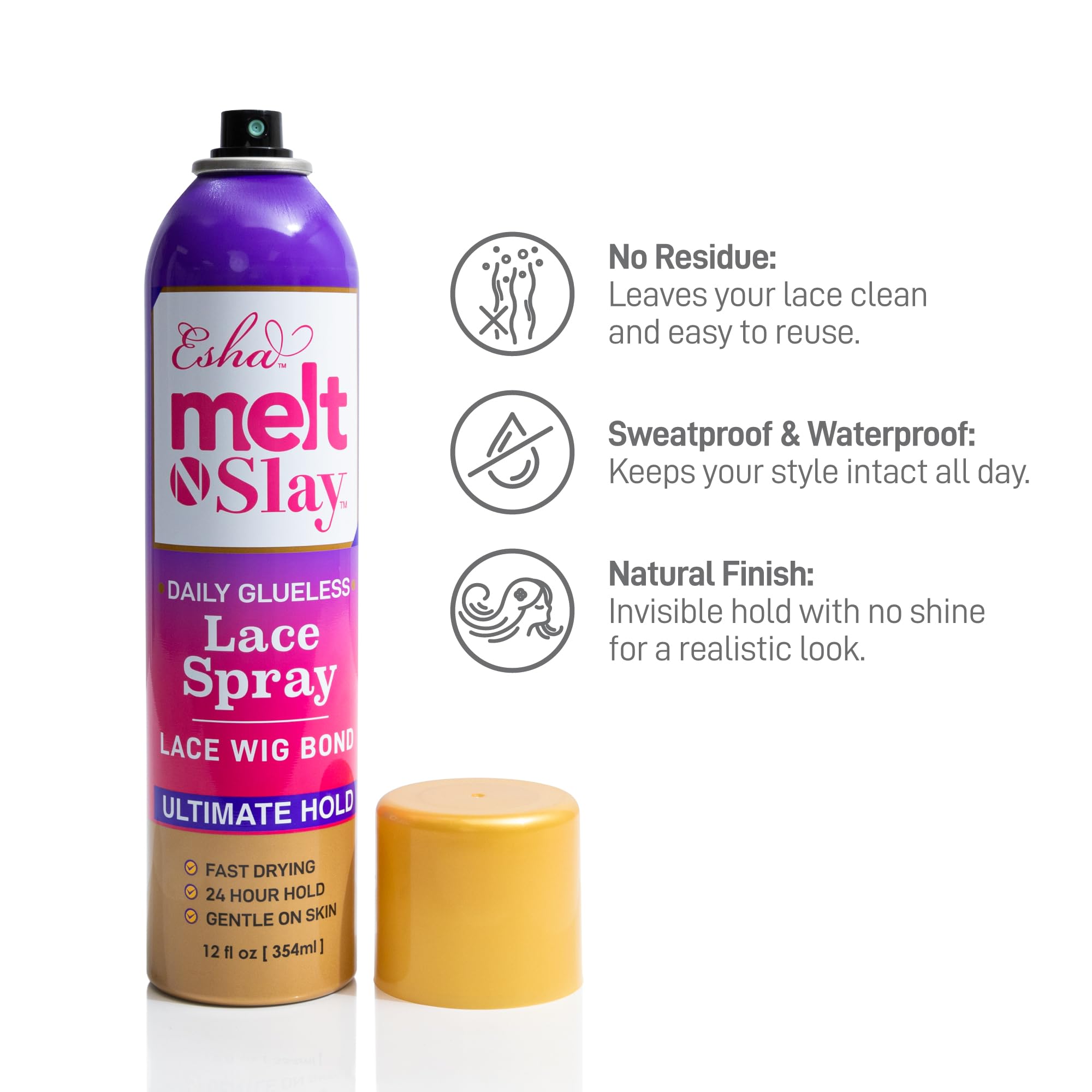 Esha MELT N SLAY, formato 220 ml para sesiones largas.