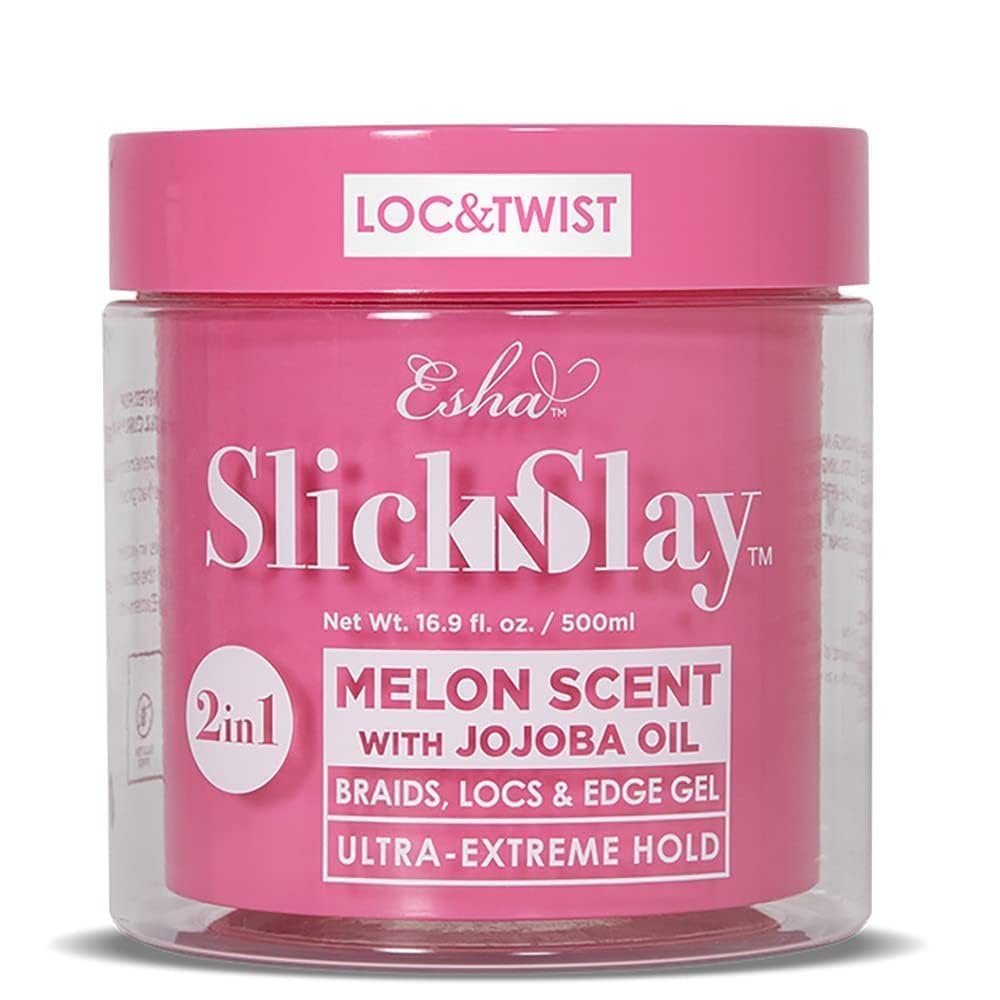 Esha Slick N Slay Gel para trenzas Melón: fijación duradera y brillo suave